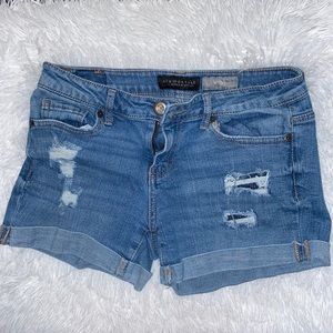 Aeropostale mid-wash denim shorts